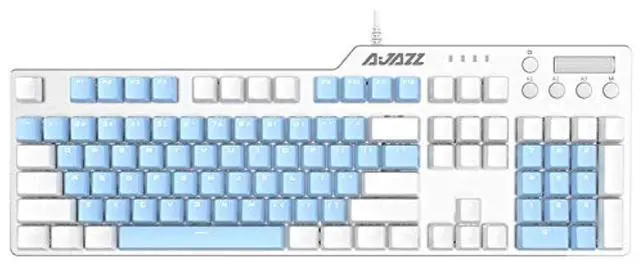 Main image of FIRSTBLOOD ONLY GAME. AK35I Wired Mechanical Gaming Keyboard  PBT Keycaps - Brown Switches - White-Blue Matching  White Backlit - Multimedia Keys Roller  White