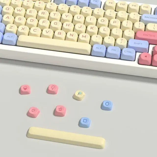 Alt view image 4 of 5 - YMKPVR KBDiy Marshmallow KOA Profile Keycaps 60 Percent,Dye-Sublimation PBT Pink Cute Custom Keyboard Keycap,141 Key Cap Set for Cherry Gateron MX Switches Mechanical Keyboards