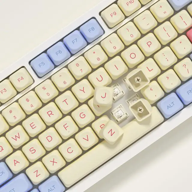 Alt view image 5 of 5 - YMKPVR KBDiy Marshmallow KOA Profile Keycaps 60 Percent,Dye-Sublimation PBT Pink Cute Custom Keyboard Keycap,141 Key Cap Set for Cherry Gateron MX Switches Mechanical Keyboards