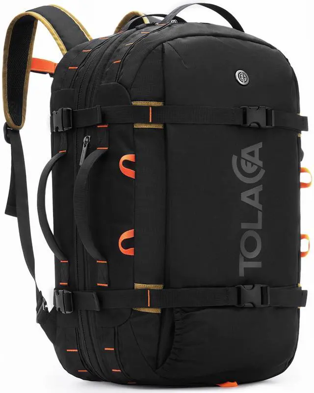 Main image of Tolaccea Travel Laptop Backpack, Large Carry on Backpack Flight Approved Convertible Duffle Luggage Bag Daypack Work Business Rucksack Fits 16" Laptop for Men Women 3 Carrying Ways, 40L-50L Expandable