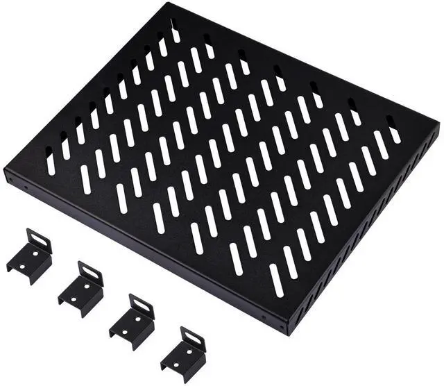 Main image of GeeekPi 10 inch 0.5U High Duty Vented Rack Shelf for DeskPi RackMate T2 Server Rack/Network Cabinet, Maximum Load-Bearing Capacity 55LBS