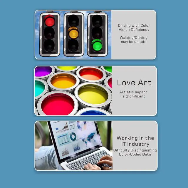 Alt view image 5 of 5 - Foldable & Portable Color Blind Glasses - For Indoor & Outdoor Use