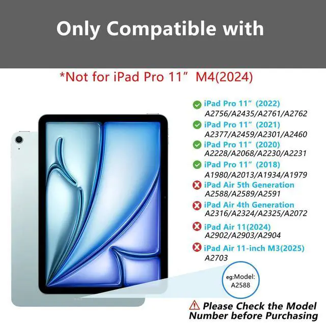 Alt view image 2 of 5 - TopPerfekt for iPad Pro 11" 4th/3rd/2nd/1st Gen (2022/2021/2020/2018) Keyboard Case, (Rechargeable,Magnetically Absorbent), Support 2nd Gen Pencil Holder Wireless Charge -Notebook Leopard BlackGrey