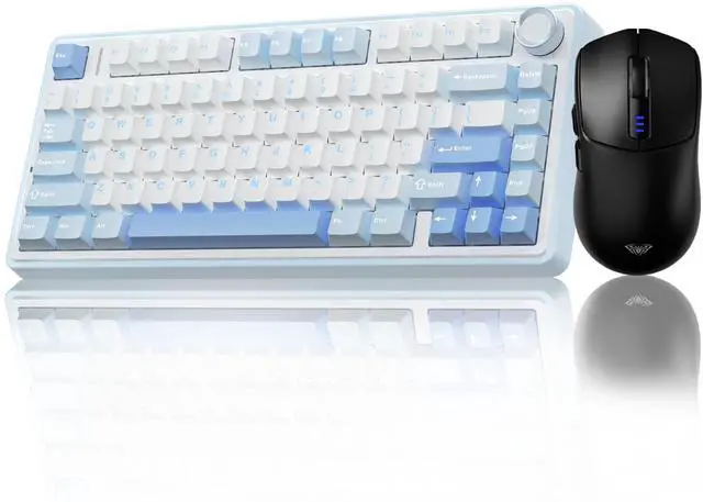 Main image of AULA Wireless Keyboard and Mouse Combo, F75 75% Mechanical Keyboards,Gasket Hot Swappable Keyboard+SC580 Wireless Gaming Mouse Black