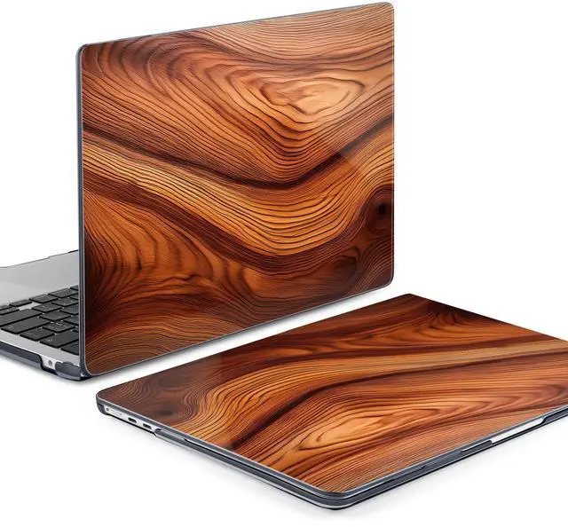 Alt view image 3 of 5 - MEEgoodo Case for MacBook Air 15 inch M4/M3/M2 2025 2024 2023, Case Fit Model (A3241/A3114/A2941) for MacBook Air 15-inch, Laptop with Keyboard & Camera Cover & OTG Adapter, Tree Rings