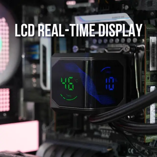 Alt view image 3 of 5 - Osprey 360mm AIO CPU Cooler, Copper-Aluminum Radiator, Leakproof ARGB Liquid Cooling System, 2600RPM Hydraulic Pump, Quiet 28.8dBA PWM Fans for Intel LGA 1700/1200/115X/2066/AMD AM5/AM4/AM3/FM1,Black