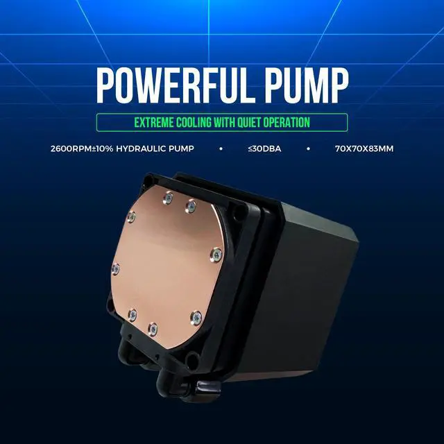 Alt view image 4 of 5 - Osprey 360mm AIO CPU Cooler, Copper-Aluminum Radiator, Leakproof ARGB Liquid Cooling System, 2600RPM Hydraulic Pump, Quiet 28.8dBA PWM Fans for Intel LGA 1700/1200/115X/2066/AMD AM5/AM4/AM3/FM1,Black