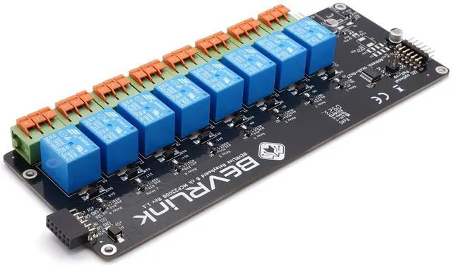 BEVRLink 8 Channel V1 Relay Expansion for Raspberry Pi and Other SBCs and Microcontrollers - I2C GPIO (SBC Board or Microcontroller are NOT Included)