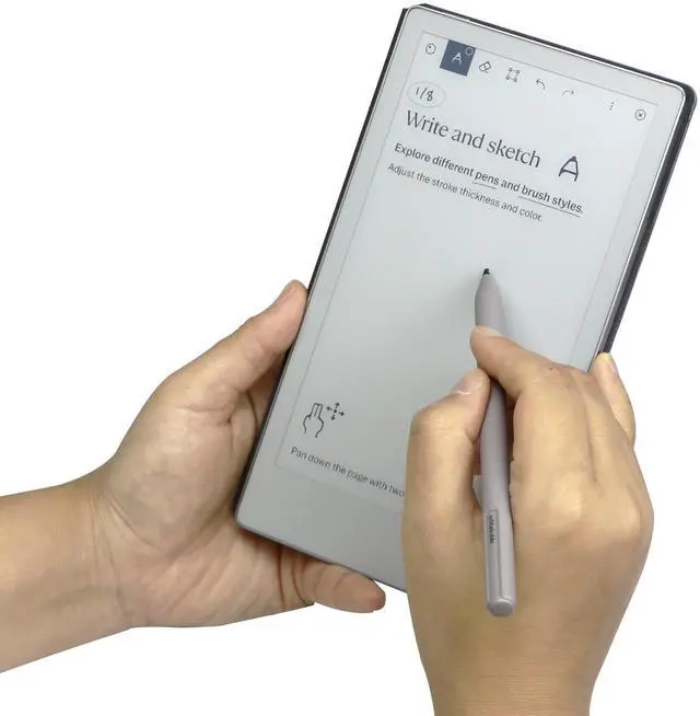 Alt view image 4 of 5 - ZhaoCo Fabric Magnetic Case for Remarkable Paper Pro Move (7.3" Paper Tablet), Slim Lightweight Book Folio Protective Cover - Green