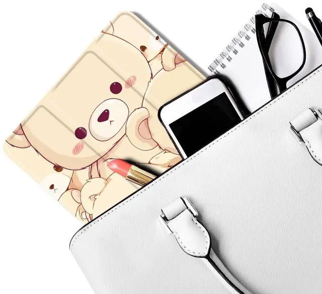 Alt view image 5 of 5 - MAYCARI Cartoon Cute Animals Case for iPad 10.9 inch 2022 with Pencil Holder, Original Pattern iPad 10th Generation Soft TPU Back Protective Cover Shell, Auto Sleep/Wake Slim Shell - Cute Cartoon Bear