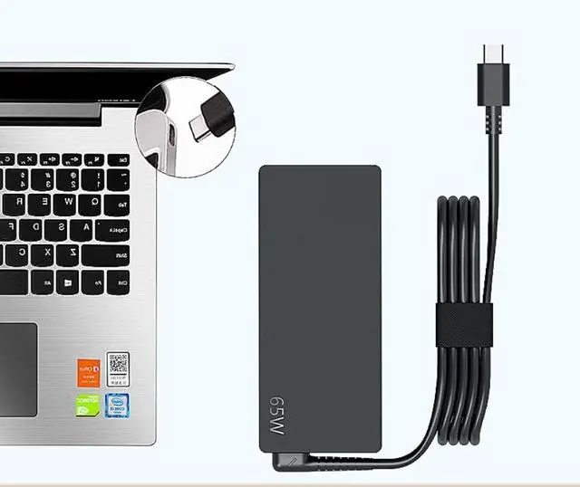 Alt view image 5 of 5 - Lvyatuo 65W USB Type-C Charger Fit for Lenovo Thinkpad T14 T14S T15 T16 Yoga L13 7i L14 L15 E14 E15 X12 X13 R14 K14 Gen 1 2 3 4 ThinkBook 13S 14S 15 Plus Laptop Power Supply Adapter Cord