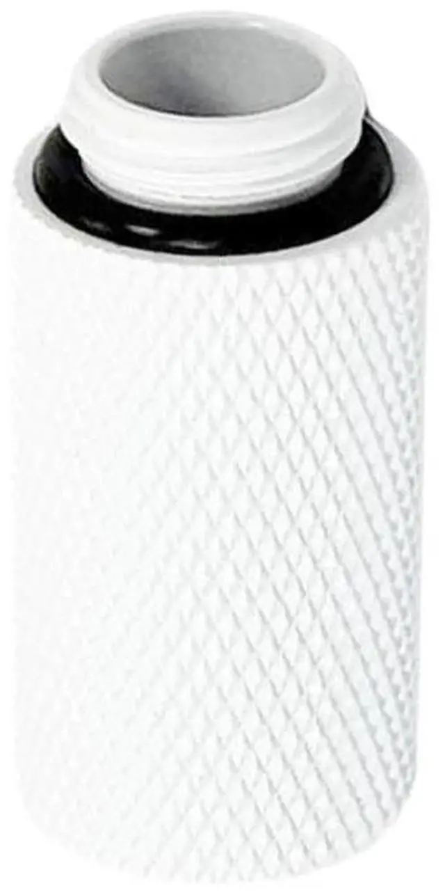 Alt view image 3 of 5 - dracaena.io 6 Pack G1/4" 30mm Height Male to Female Extender Fittings, Brass Compression Fittings with O Rings for PC Liquid Cooling Loop, Water Cooling Tube Connectors, White