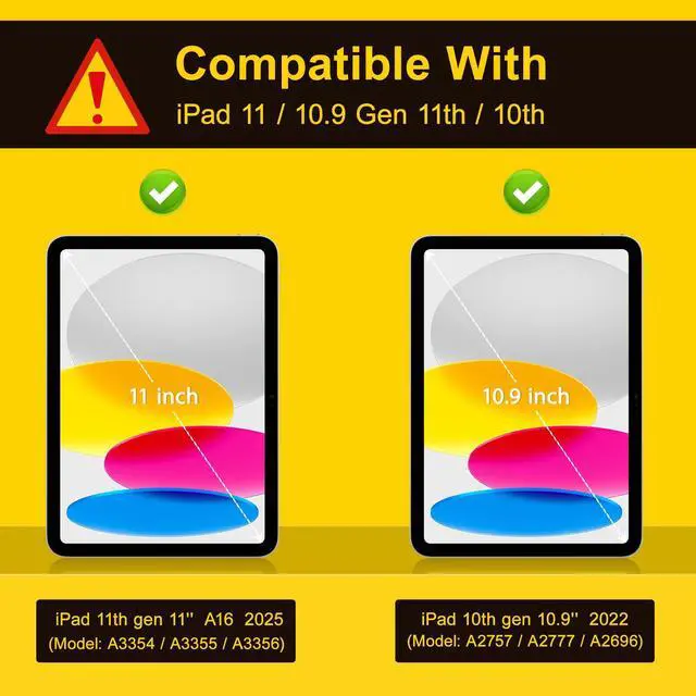 Alt view image 2 of 5 - Tuiklol Case for iPad 11 inch (A16 Chip) 2025 Generation 11th / iPad 10.9 inch 2022 10th Gen,Slim Stand Hard Case Pencil Holder with TPU Back Cover & Trifold Stand & Auto Wake/Sleep,Bow-C289