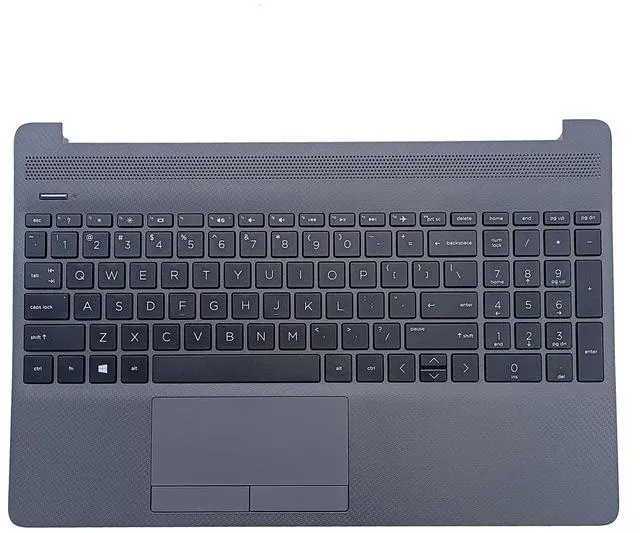 Main image of D-KXCPELE Laptop Replacement-Upper Case Palmrest & Backlit Keyboard Touchpad Assembly for HP 15S-DY,15S-DW,15S-DU Models in Natural Silver with Fingerprint Reader P/N:L52154-001,L94458-001 (Grey)