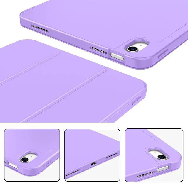 Alt view image 3 of 5 - ZryXal iPad (A16) Case/iPad 10th Generation Case [11-Inch 2025/10.9 Inch 2022] with Pencil Holder, Smart Cover with Soft TPU Back [Support Auto Wake/Sleep] (Violet)