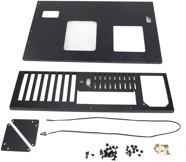 Main image of Sturdy Open Computer Case for ATX/MATX/ITX Motherboards - Heat-Dissipating Motherboard Chassis with Graphics Card Protection Up to 305x245mm DIY Build