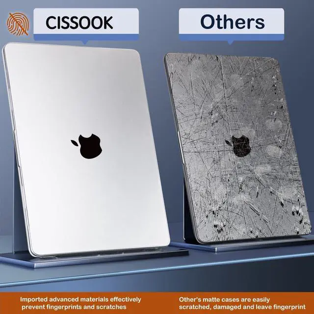 Alt view image 5 of 5 - CISSOOK MacBook Air 15.3" Case - Compatible with M2 & M3 Chip Models, Slim & Durable Hard Shell Cover, Matte Clear