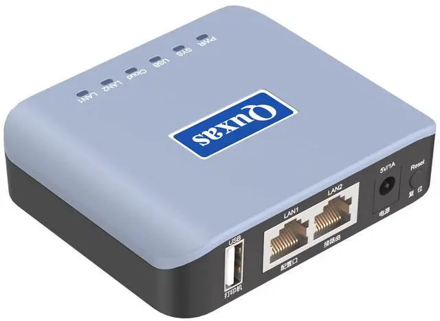 Main image of Quxas Printer Sharing Server, Wireless USB Print Server for Windows/Mac/Linux,Support Inkjet and Laser Printers, Model LP-N110W (Blue)