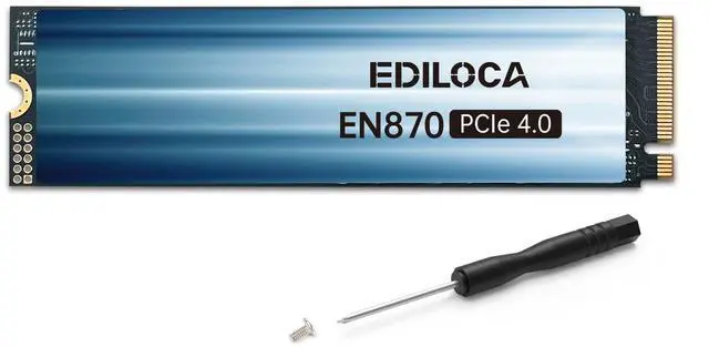 Main image of Ediloca 4TB SSD NVMe M.2 2280 PCIe Gen4 x4 Internal Solid State Drive - Up to 7300MB/s, 4TB SSD PS5 Dynamic SLC Cache, PS5 Compatible for Gaming PC Laptop(EN870)