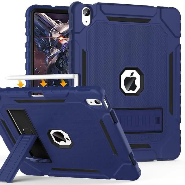 Main image of Grifobes Case for iPad Air 13-inch (M3/M2) 2025/2024, Heavy Duty Shockproof Rugged Protective Cover with Pencil Holder/Built-in Stand for i Pad Air 13" (Navy Blue)