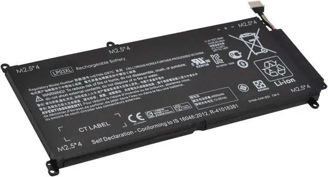 Alt view image 2 of 5 - LP03XL HSTNN-DB6X 805094-005 804072-241 HSTNN-DB7C TPN-C121 TPN-C122 TPN-C124 LP03048XL 805094-005 Laptop Battery Replcement for HP Envy M6-P M6-P113DX M6-P013DX 15T-AE 15T-AE000 Series(11.4V 48Wh)