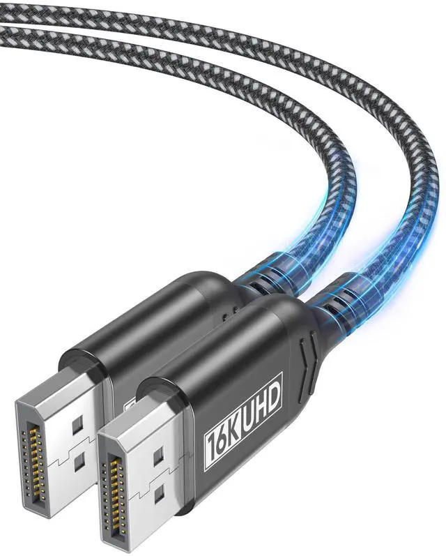 Main image of SROMGEE 6.6FT Display-Port to Display-Port 2.1 for Computer Monitor, VESA Certified Displayport 2.1 Cable, 80gbps[16K@60HZ/8K@120HZ/4K@240HZ] DisplayPort Cord for HDR/VRR/G-Sync/FreeSync/DLSS
