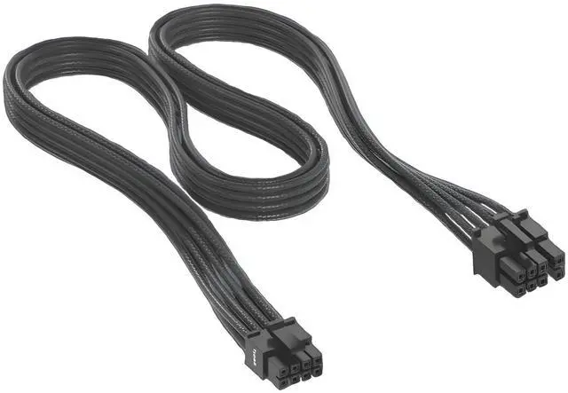 Main image of Thsion 2Pack Individually 8-pin (6+2 Split) PCIe Cables (Single Connector) Type 4 Gen 4 Compatibility for Corsair PSUs  Black