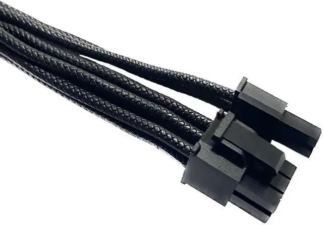 Alt view image 3 of 5 - Thsion 2Pack Individually 8-pin (6+2 Split) PCIe Cables (Single Connector) Type 4 Gen 4 Compatibility for Corsair PSUs  Black