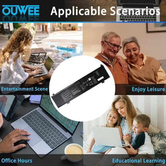 Alt view image 5 of 5 - OUWEE C41N2013 Laptop Battery Compatible with ASUS ROG Zephyrus G15 G513 G513QR G513QY G533 G533QS GA503 GA503QM G17 G713 Zephyrus M16 Series