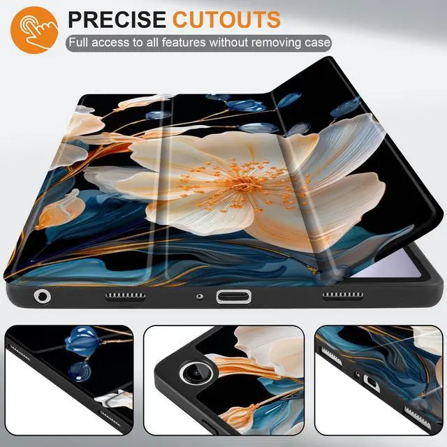 Alt view image 2 of 5 - MEEgoodo Case for Samsung Galaxy Tab A9 Plus 11 inch Cover 2024 2023 with S Pen Holder, A9+ Smart Tablet Cases with Leather Trifold Stand+Soft TPU Back Shell+Smart Auto Wake/Sleep, Beautiful Fractal