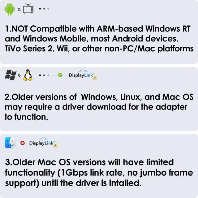 Alt view image 5 of 5 - USB C to Ethernet Adapter, WAVLINK 2.5G USB LAN Adapter, Compatible with Laptop, PC with Windows 7/8/10, XP, Vista, Mac OS 10.6 or Later