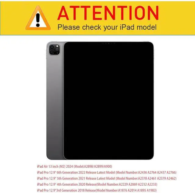 Alt view image 2 of 5 - Bxgolkgd Tablet Case for iPad Air 13 inch (M2/M3),iPad Pro 12.9 Inch (6th/5th/4th/3rd Gen),Shockproof Stand Cover with Heat Dissipation,Auto Wake/Sleep Function,Peacock Flower