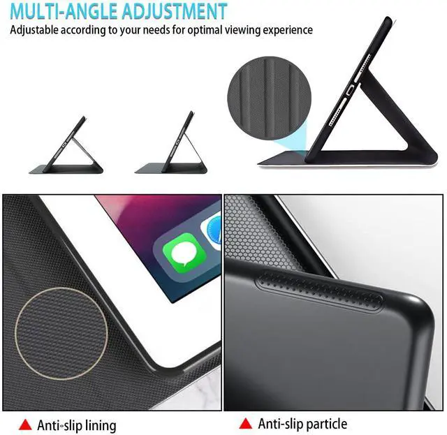 Alt view image 5 of 5 - Bxgolkgd Tablet Case for iPad Air 13 inch (M2/M3),iPad Pro 12.9 Inch (6th/5th/4th/3rd Gen),Shockproof Stand Cover with Heat Dissipation,Auto Wake/Sleep Function,Peacock Flower