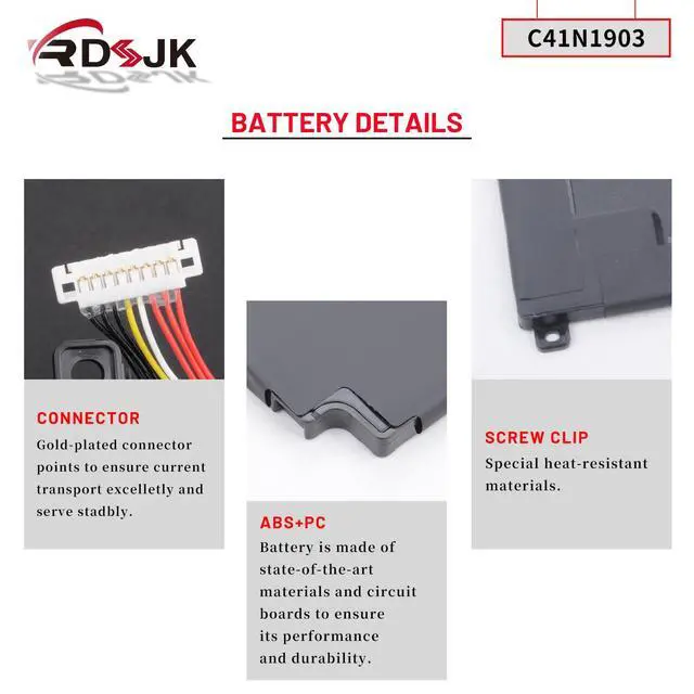 Alt view image 5 of 5 - C41N1903 Laptop Battery for Asus ExpertBook B9 B9400 B9400CE B9400CEA B9400CB B9400CBA B9450 B9450F B9450FA B9450CEA B5 Flip B5302 B5302CBA B5302CE B5302CEA B5302F B5302FBA B5302FE B5302FEA 15.4V 66Wh