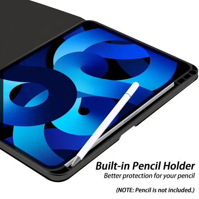 Alt view image 5 of 5 - AdorableWhimsy Blue Seashell Conch Case for iPad 10th Generation 2022 10.9"/iPad (A16) 11th Generation 2025 11" with Pencil Holder Folio Textured Leather Cover Multi-Angle Viewing Stand Case