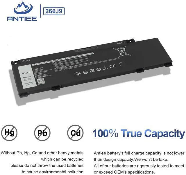 Alt view image 4 of 5 - 266J9 51Wh Laptop Battery Replacement for Dell G3 15 3500/ G3 15 3590/ G3 15 3790/ G5 15 5500/ G5 SE 5505, Inspiron 14 5490 P89F P89F001 P89F002 P89F004 P89F003 0415CG MV07R C9VNH 0PN1VN 0M4GWP