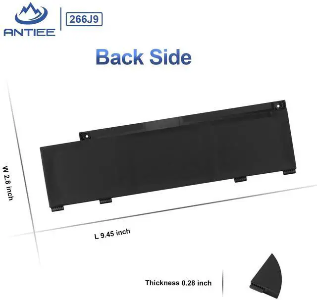 Alt view image 5 of 5 - 266J9 51Wh Laptop Battery Replacement for Dell G3 15 3500/ G3 15 3590/ G3 15 3790/ G5 15 5500/ G5 SE 5505, Inspiron 14 5490 P89F P89F001 P89F002 P89F004 P89F003 0415CG MV07R C9VNH 0PN1VN 0M4GWP