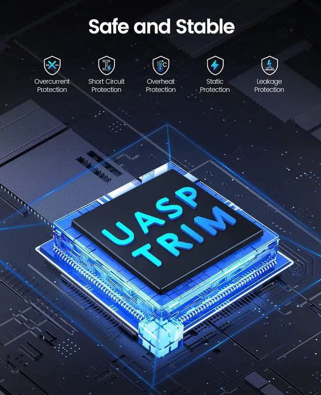 Alt view image 4 of 5 - ORICO Hard Drive Docking Station for USB C 2.5/3.5 SSD HDD SATA I II III External Hard Drive Dock 22TB 2 in-1 Type C to USB A Cable (DD18C3)