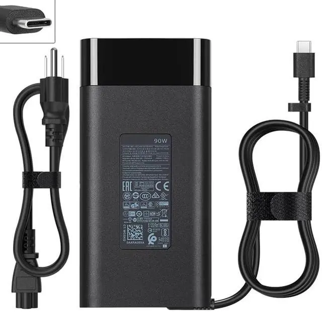 Main image of 90W Laptop USB C Charger Fit for HP Envy x360 EliteBook 1040 G4 ZBook x2 G4 Spectre x360 15-bl075nr 2VY99EA 2PN61EA L45440-001 4.5A AC Adapter Type C Charger