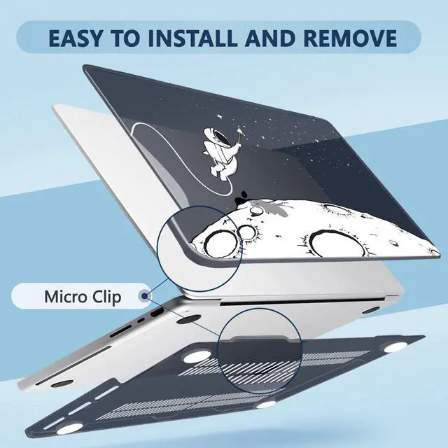 Alt view image 3 of 5 - MecBevia for MacBook Pro 16 Inch Case (20252021, M4/M3/M2/M1 Pro & Max, Model A3403 A3186 A2991 A2780 A2485), Hard Shell & Keyboard Cover, Screen Protector, Webcam Cover, Adapter, Astronauts Stars