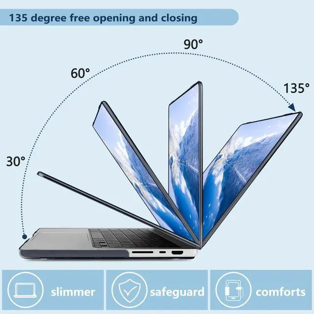 Alt view image 5 of 5 - MecBevia for MacBook Pro 16 Inch Case (20252021, M4/M3/M2/M1 Pro & Max, Model A3403 A3186 A2991 A2780 A2485), Hard Shell & Keyboard Cover, Screen Protector, Webcam Cover, Adapter, Astronauts Stars