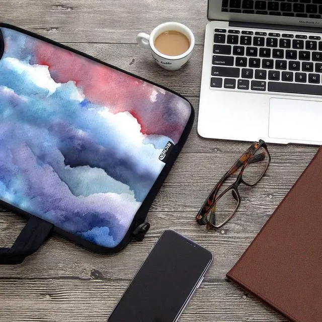 Alt view image 4 of 5 - RICHEN 17 inch Laptop Shoulder Bag Carrying Case with Handle Fits 15.6/16/17/17.3/17.4 inch Laptop Notebook (16-17.3 inch, Painting Mountains)