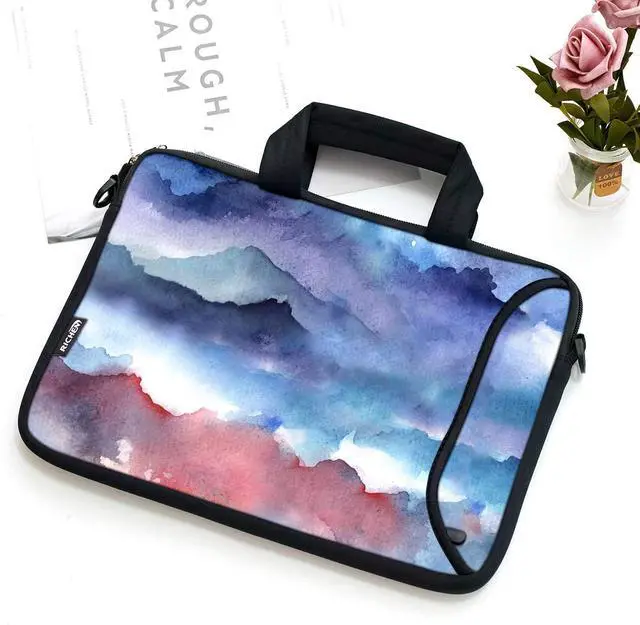 Alt view image 5 of 5 - RICHEN 17 inch Laptop Shoulder Bag Carrying Case with Handle Fits 15.6/16/17/17.3/17.4 inch Laptop Notebook (16-17.3 inch, Painting Mountains)