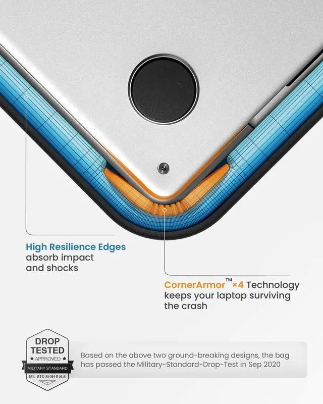 Alt view image 2 of 5 - tomtoc 360° Protective Laptop Sleeve for 13.5-14.4 Inch Surface Laptop 6/5/Studio 2/1, Surface Book, Water-Resistant Shockproof Carrying Case Bag for Acer Aspire/Swift, ASUS Vivobook/Zenbook 14, Gray