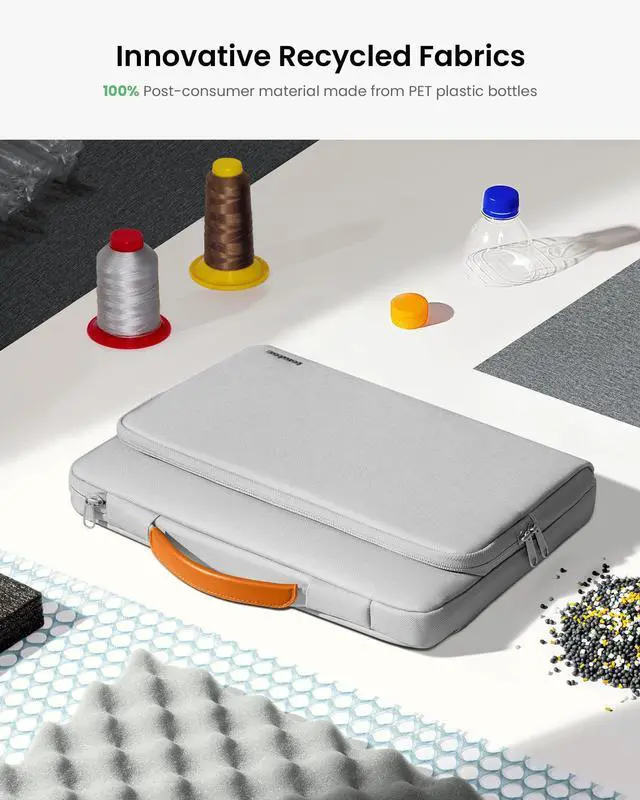 Alt view image 5 of 5 - tomtoc 360° Protective Laptop Sleeve for 13.5-14.4 Inch Surface Laptop 6/5/Studio 2/1, Surface Book, Water-Resistant Shockproof Carrying Case Bag for Acer Aspire/Swift, ASUS Vivobook/Zenbook 14, Gray