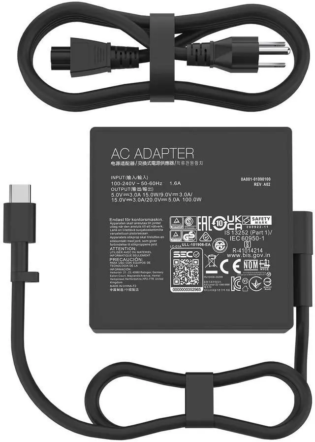 Alt view image 2 of 5 - Lewepe 100W 65W USB C Charger Compatible with Asus ROG Ally X Z1 ROG Flow X16 X13 Z13 GV301R GZ301 GV301 GZ301Z GV301Q Type-C 20V 5A Fast Charging Power Supply AC Adapter