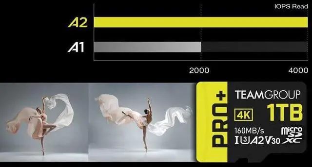 Alt view image 5 of 5 - TEAMGROUP A2 Pro Plus Card 128GB x 2 Pack Micro SDXC UHS-I U3 A2 V30, R/W up to 160/110 MB/s for Nintendo-Switch, Gaming Devices, Tablets, Smartphones,4K Shooting, with Adapter TPPMSDX128GIA2V3064