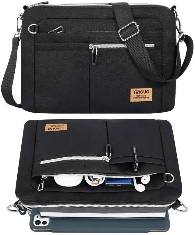 Main image of TiMOVO 9-11 Inch Tablet Sleeve Bag for iPad 11-inch A16 2025, iPad 10th Generation 10.9"/10.2", i Pad Air 11/5th/4th Gen. 10.9", Galaxy Tab A9 Plus 11", Anti-Theft Deisgn & Shoulder Strap, Black