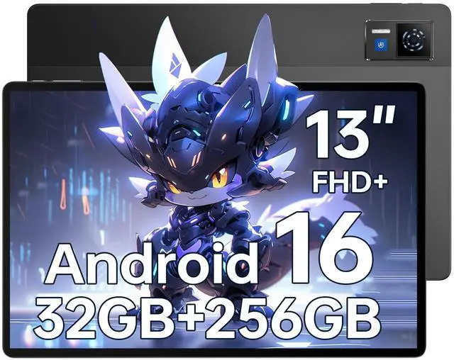 Main image of DOOGEE U13 Android 16 Tablet 13 Inches, 32GB+256GB/2TB WIFI Tablet, 11000mAh Battery, 90Hz FHD+Screen, 4 Speaker Tablets, 13MP+5MP, 2.4G/5G WiFi, Widevine L1/BT5.0/OTG/GPS/Octa-Core/3.5mm Jack/Face ID