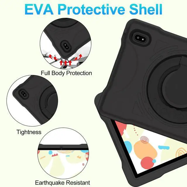 Alt view image 5 of 5 - UJJ Kids Tablet 10 Inch Android 15 Tablets, 30GB RAM 64GB ROM 1TB Expand, Octa-Core Tablet with Gemini AI, 6000mAh, 5G WiFi, HD IPS Display, Widevine L1, Parental Control, Drop-Proof EVA Case (Black)